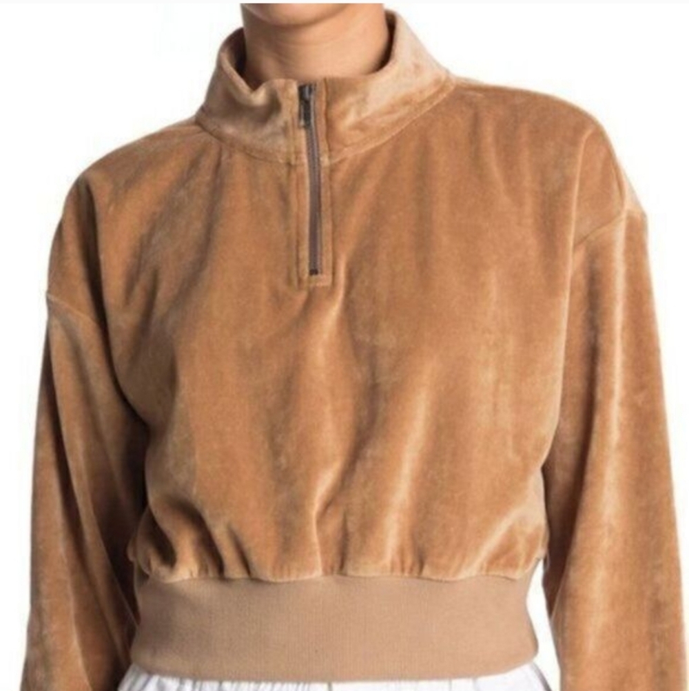 Abound Velour Zip Collar Sweatshirt